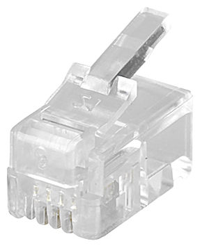 Conector Macho RJ - 4 Posiciones con 4 Contactos