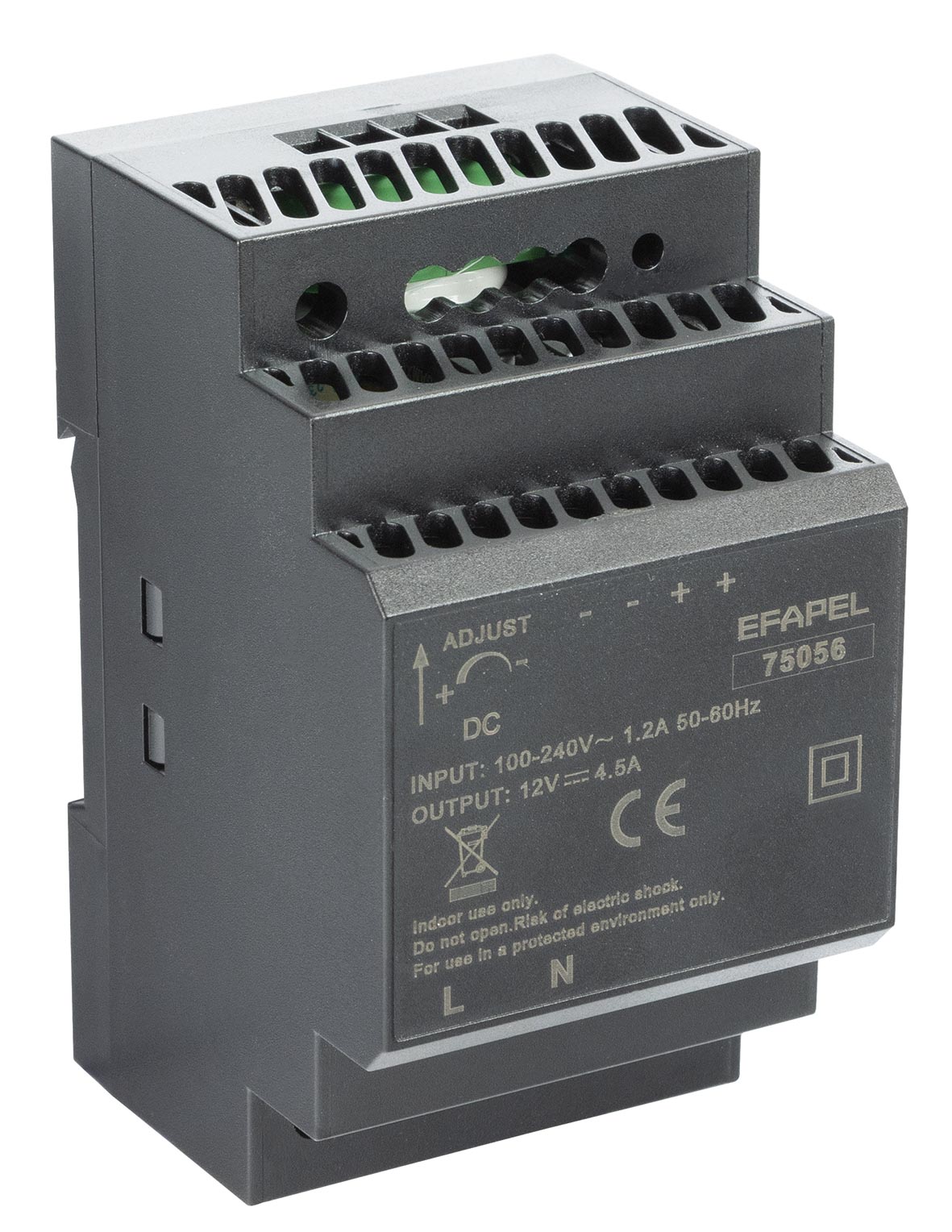 Power Supply for DIN Rail 12 V --- 54 W